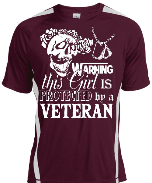 Warning This Girl Is Protected By A Veteran T Shirt, Loving T Shirt