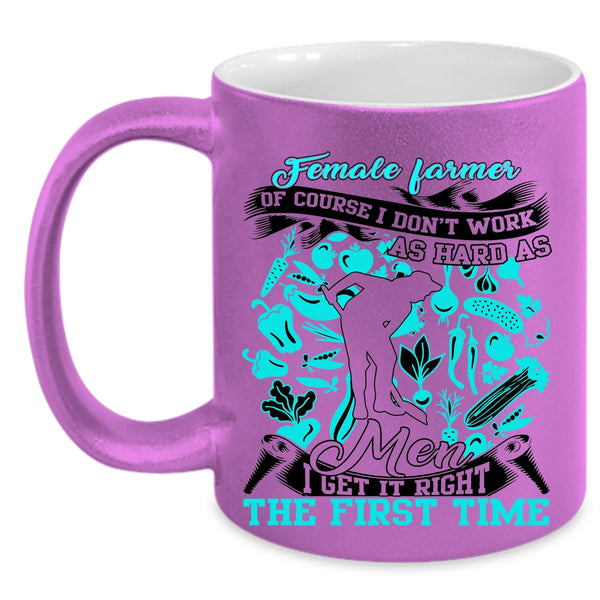 Cute Gift For Mom Coffee Mug, Female Farmer Accent Mug