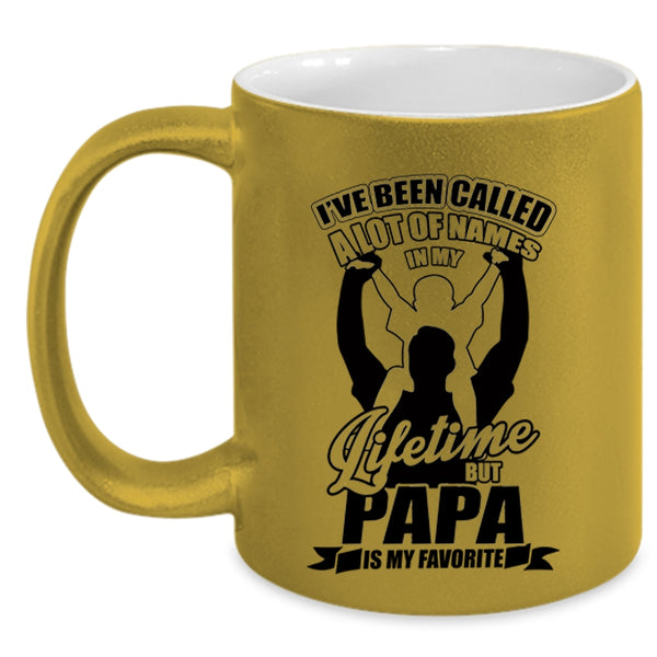 Awesome Papa Coffee Mug, Papa Is My Favorite Names Accent Mug