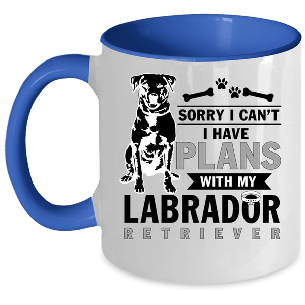 Dog Lovers Coffee Mug, I Have Plans With My Labrador Accent Mug