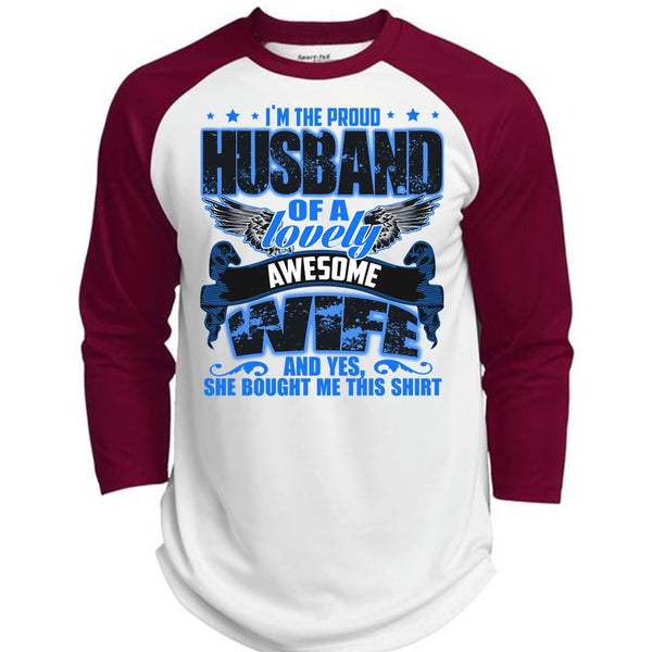 I'm The Proud Husband T Shirt, I Love Husband T Shirt, Awesome T-Shirts  (Polyester Game Baseball Jersey)
