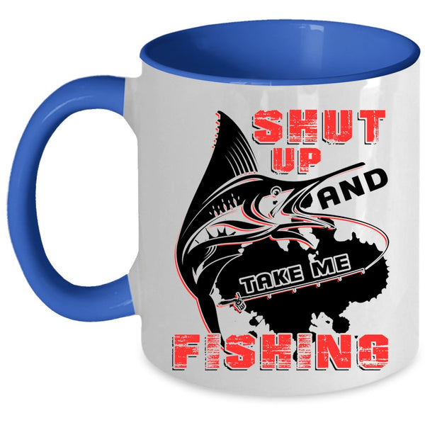 Cool Fisher Coffee Mug, Take Me Fishing Accent Mug