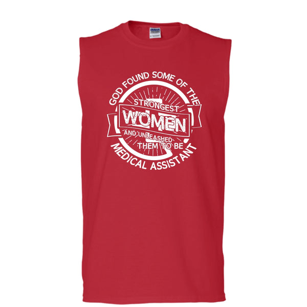 Strongest Women T Shirt, To Be Medical Assistant Tank Top (Men's Cotton Sleeveless)