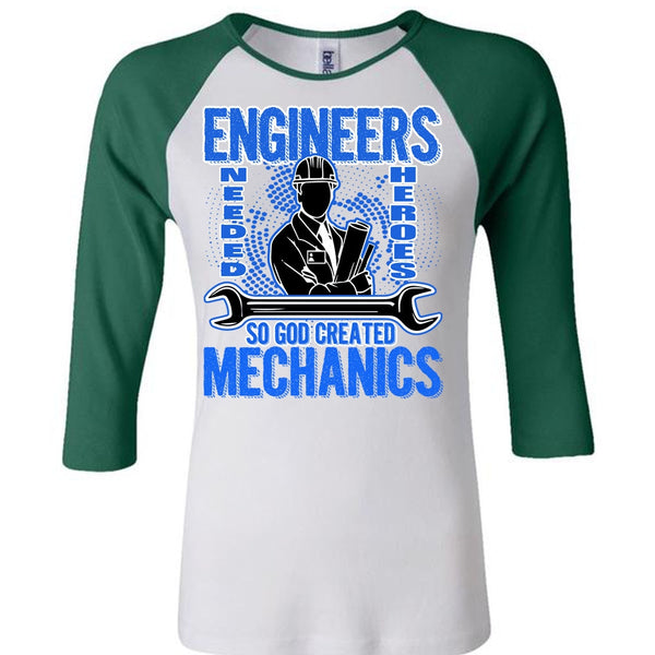 God Created Mechanics T Shirt, Engineers T Shirt, Awesome T-Shirts