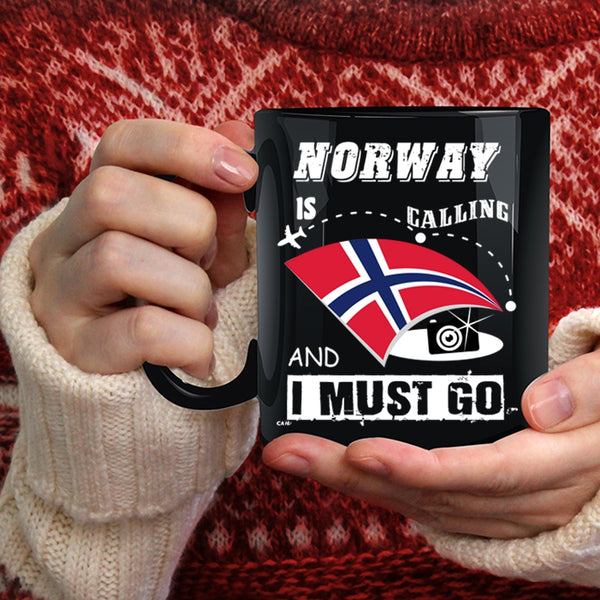 Norway Is Calling And I Must Go Coffee Mug, Awesome Traveler Coffee Cup