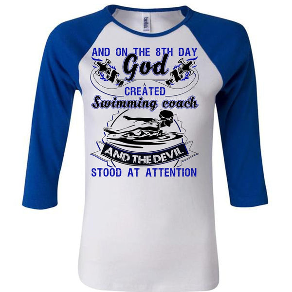 God Created Swimming Coach T Shirt, I Love Swimming T Shirt, Awesome T-Shirts