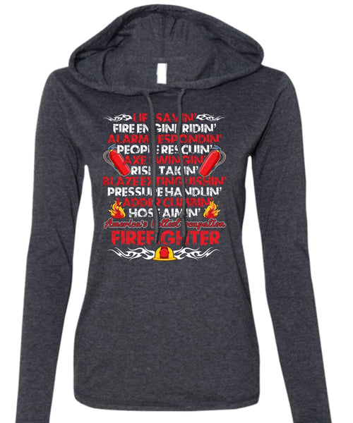 You This Firefighter T Shirt, Will Help You Pack T Shirt (Anvil Ladies Ringspun Hooded)