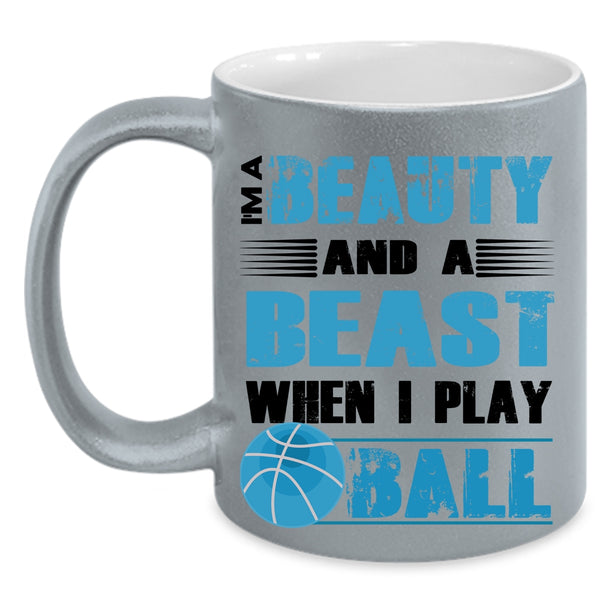 Cool Volleyball Coffee Mug, I Play Ball Accent Mug