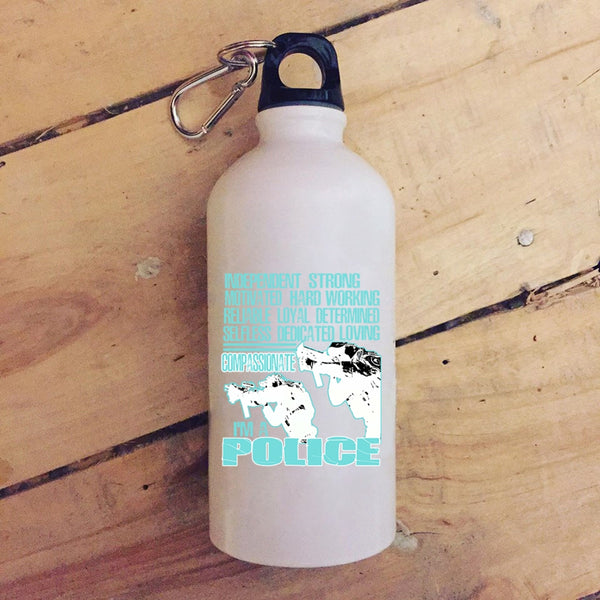 I'm A Police 20 oz Stainless Steel Bottle,Awesome Gift For Police Outdoor Sports Water Bottle