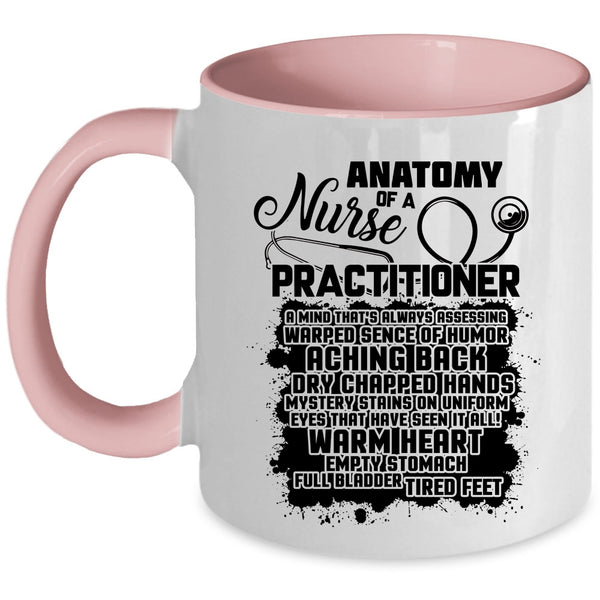Awesome Nurses Coffee Mug, Anatomy Of A Nurse Practitioner Accent Mug