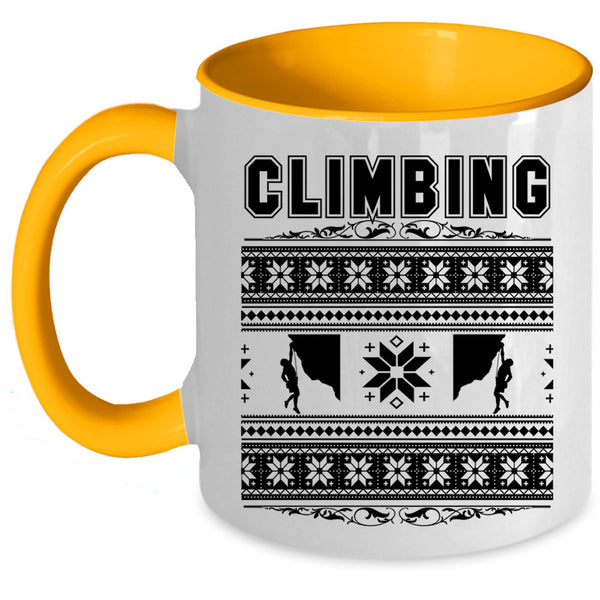Cute Gift For Climber Coffee Mug, Climbing Accent Mug