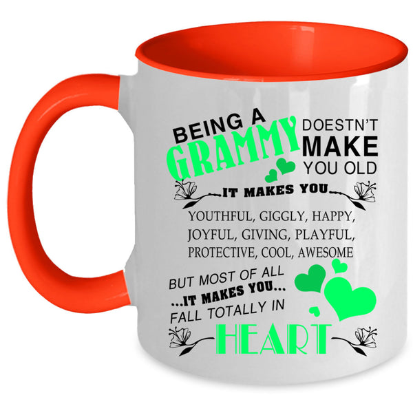 Cute Grammy Coffee Mug, Being A Grammy Don't make You Old Accent Mug
