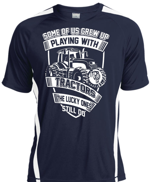 Playing With Tractors T Shirt, Being A Trucker T Shirt, Cool Shirt