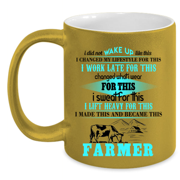 Cool Farmer Coffee Mug, Became This Farmer Accent Mug