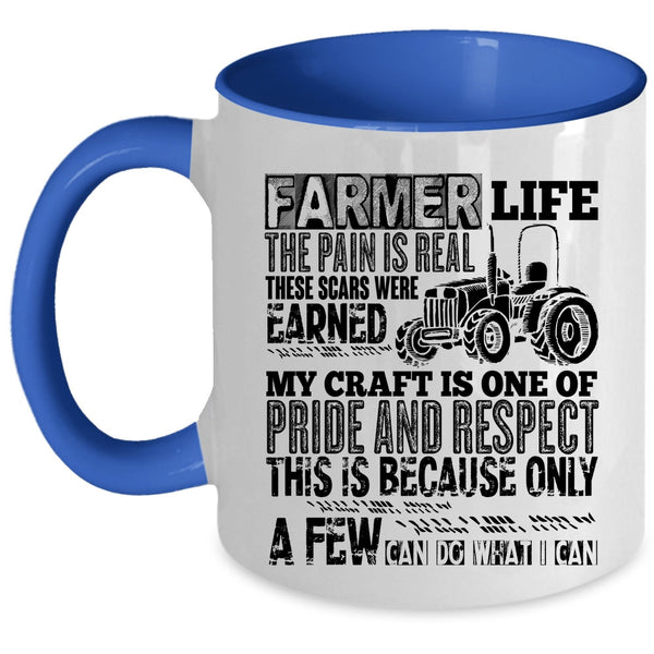 Cool Gift For Farmer Coffee Mug, Farmer Life Accent Mug