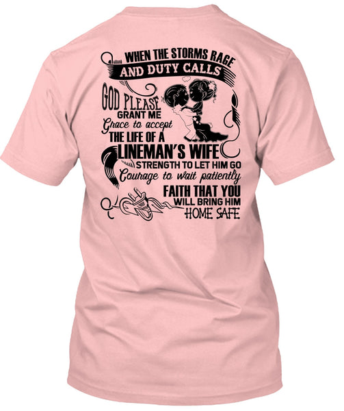 The Life Of A Lineman's Wife T Shirt, I Love Lineman T Shirt