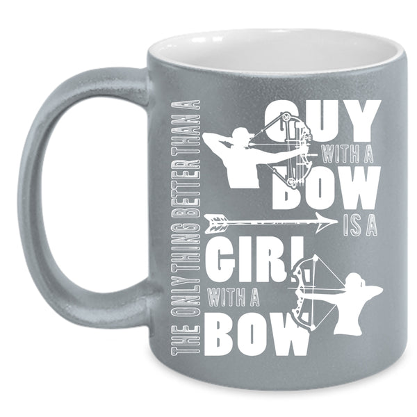 Guy With A Bow Coffee Mug, Girl With A Bow Coffee Cup