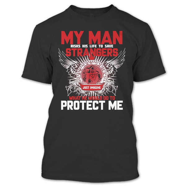 A black t-shirt with the shopify logo