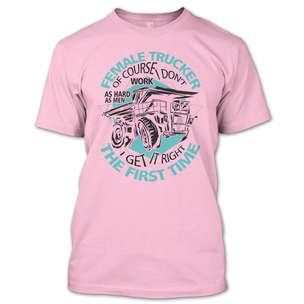 Female Trucker T Shirt, Coolest Female Trucker T Shirt