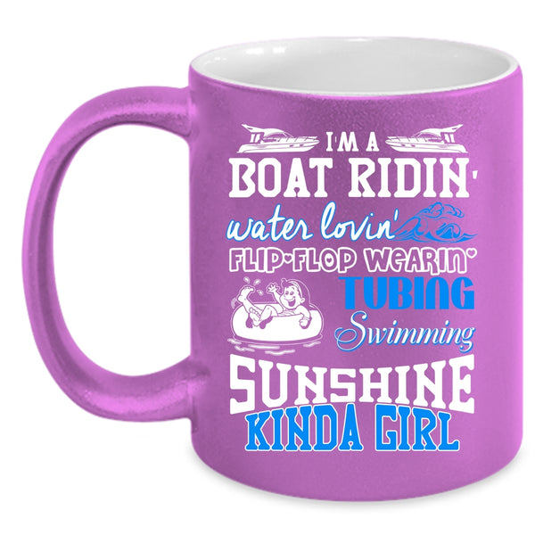 I'm A Boat Riding Coffee Mug, I'm A Swimming Sunshine Kinda Girl Coffee Cup