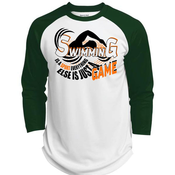 Swimming Is A Sport T Shirt, I Love Swimming T Shirt, Awesome T-Shirts  (Polyester Game Baseball Jersey)