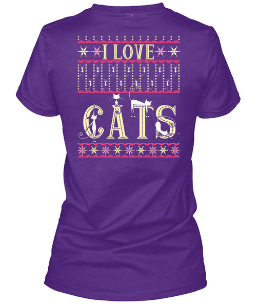 I Love Cats T Shirt, This Girl Loves Christmas T Shirt