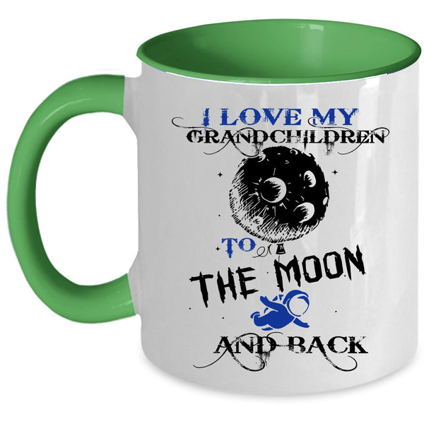 Cute Coffee Mug, I Love My Grandchildren To The Moon And Back Accent Mug