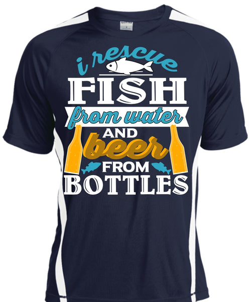 I Rescue Fishing From Water T Shirt, Beer From Bottles T Shirt, Cool Shirt