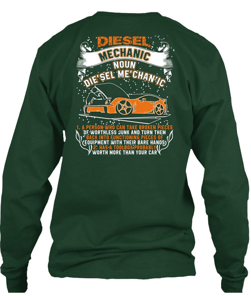 Diesel Mechanic T Shirt, Worth More Than Your Car T Shirt