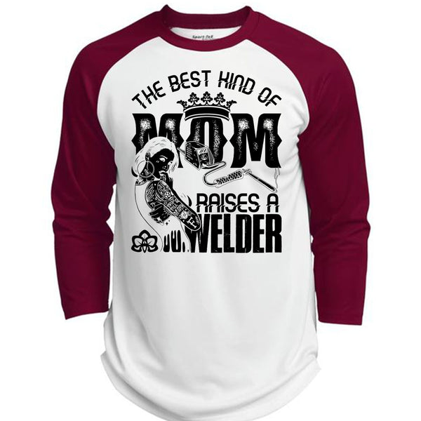 The Best Kind Of Mom T Shirt, I Love Welding T Shirt, Awesome T-Shirts  (Polyester Game Baseball Jersey)