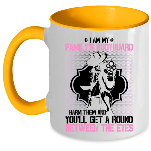 Best Gift For My Dad Coffee Mug, I Am My Family's Bodyguard Accent Mug