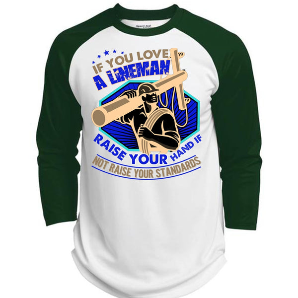 You Love A Lineman T Shirt, I Love Lineman T Shirt, Awesome T-Shirts  (Polyester Game Baseball Jersey)