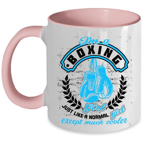 Cool Gift For Boxing Girl Coffee Mug, I'm A Boxing Girl Accent Mug
