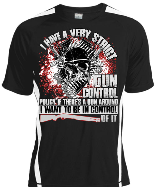 A black t-shirt with the shopify logo