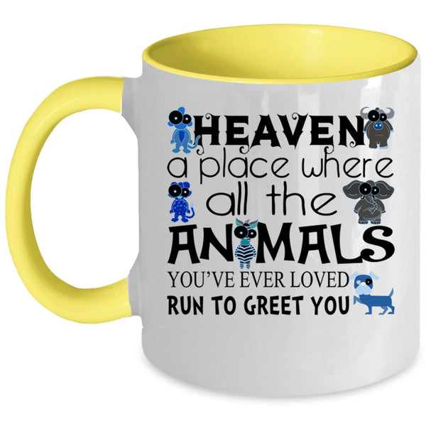 Heaven A Place Where All The Animals Cup, Lovely Cats Mug