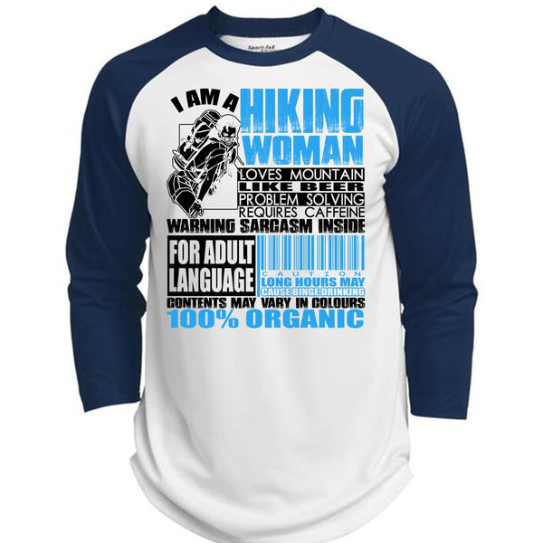 I Am A Hiking Woman T Shirt, I Love Hiking T Shirt, Awesome T-Shirts  (Polyester Game Baseball Jersey)