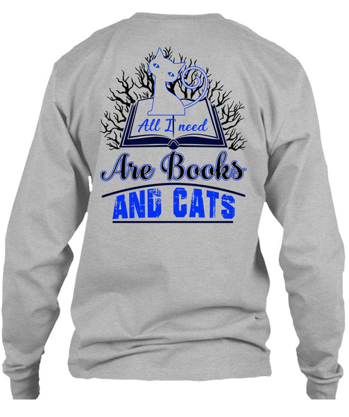 All I Need Are Books And Cats T Shirt, I Love Cat T Shirt