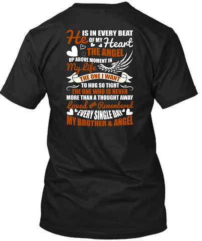 A black t-shirt with the shopify logo