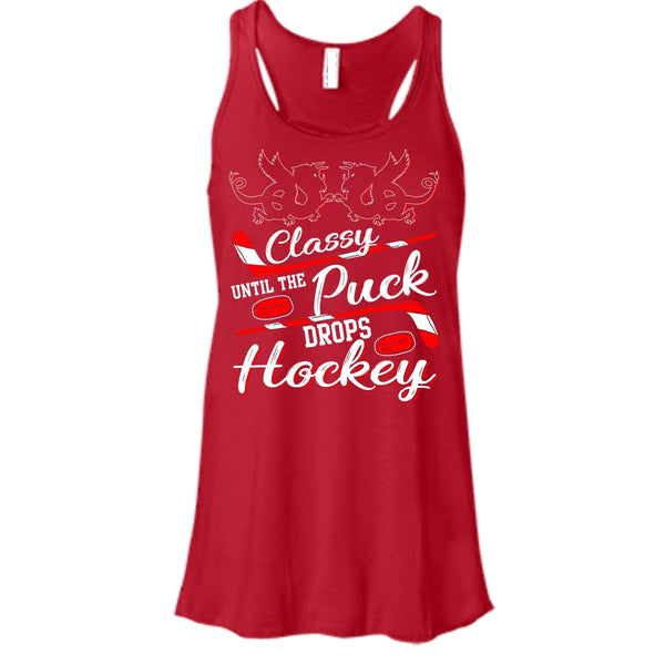 Classy Until The Puck Drops Hockey T Shirt, Merry Christmas T Shirt, Cool T Shirt