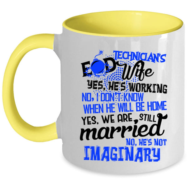 Cool Just Married Coffee Mug, EOD Technician's Wife Accent Mug