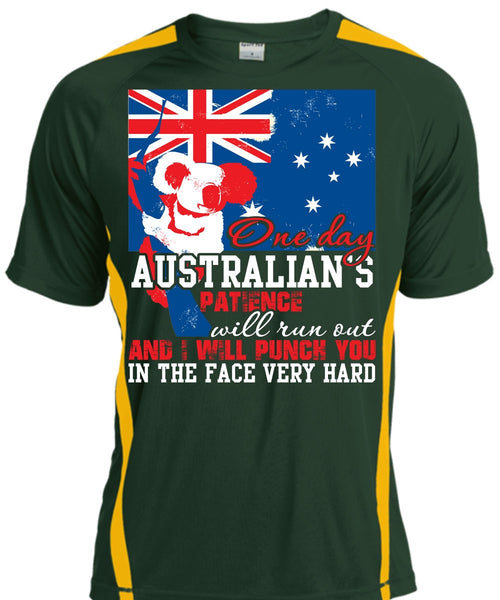 On Day Australian's Patience T Shirt, Being A Veteran T Shirt, Cool Shirt