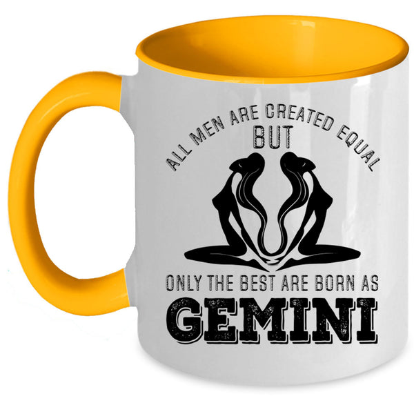 Gift For Dad Coffee Mug, The Best Men Are Born As Gemini Accent Mug