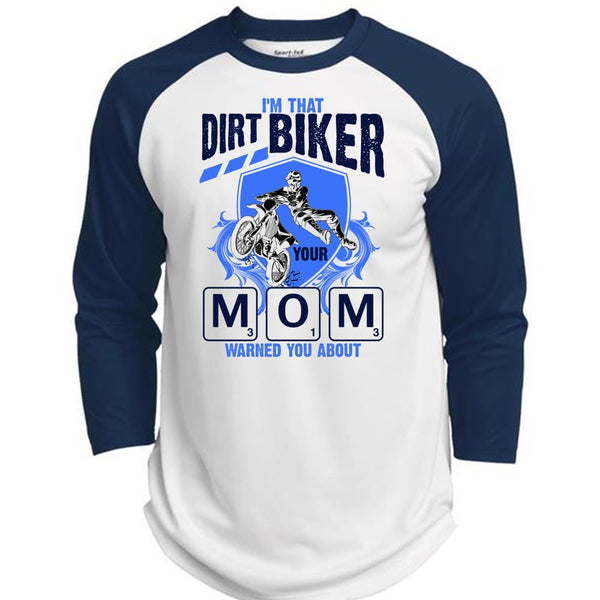 I'm That Dirt Biker Your Mom T Shirt, I Love Biking T Shirt, Awesome T-Shirts  (Polyester Game Baseball Jersey)