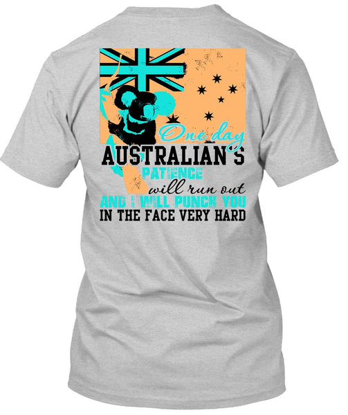 On Day Australian's Patience T Shirt, I Love Veteran T Shirt