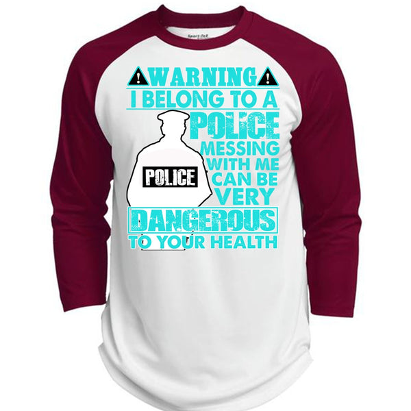 I Belong To A Police T Shirt, I Love Police T Shirt, Awesome T-Shirts  (Polyester Game Baseball Jersey)