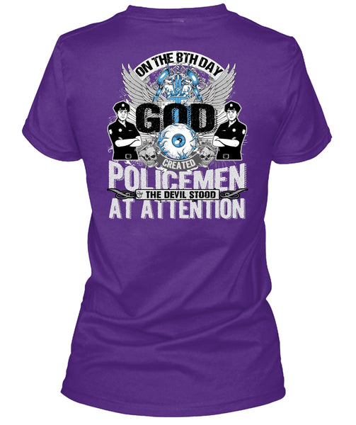 God Created Policemen T Shirt, I Love Police T Shirt