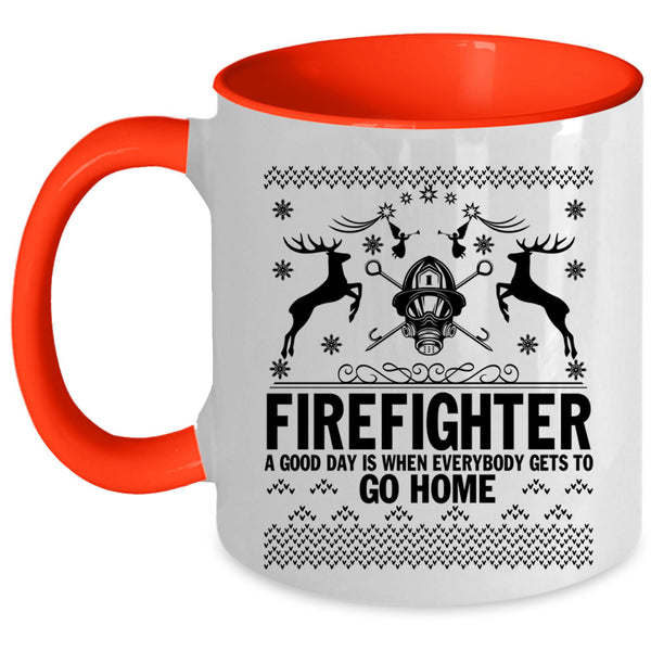 Christmas Gift For Fireman Coffee Mug, Firefighter Accent Mug