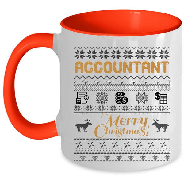 Merry Christmas Coffee Mug, Accountant Accent Mug