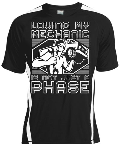 A black t-shirt with the shopify logo