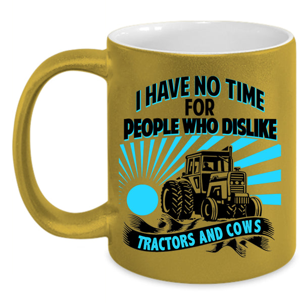 Cool Farmer Coffee Mug, Tractors And Cows Accent Mug